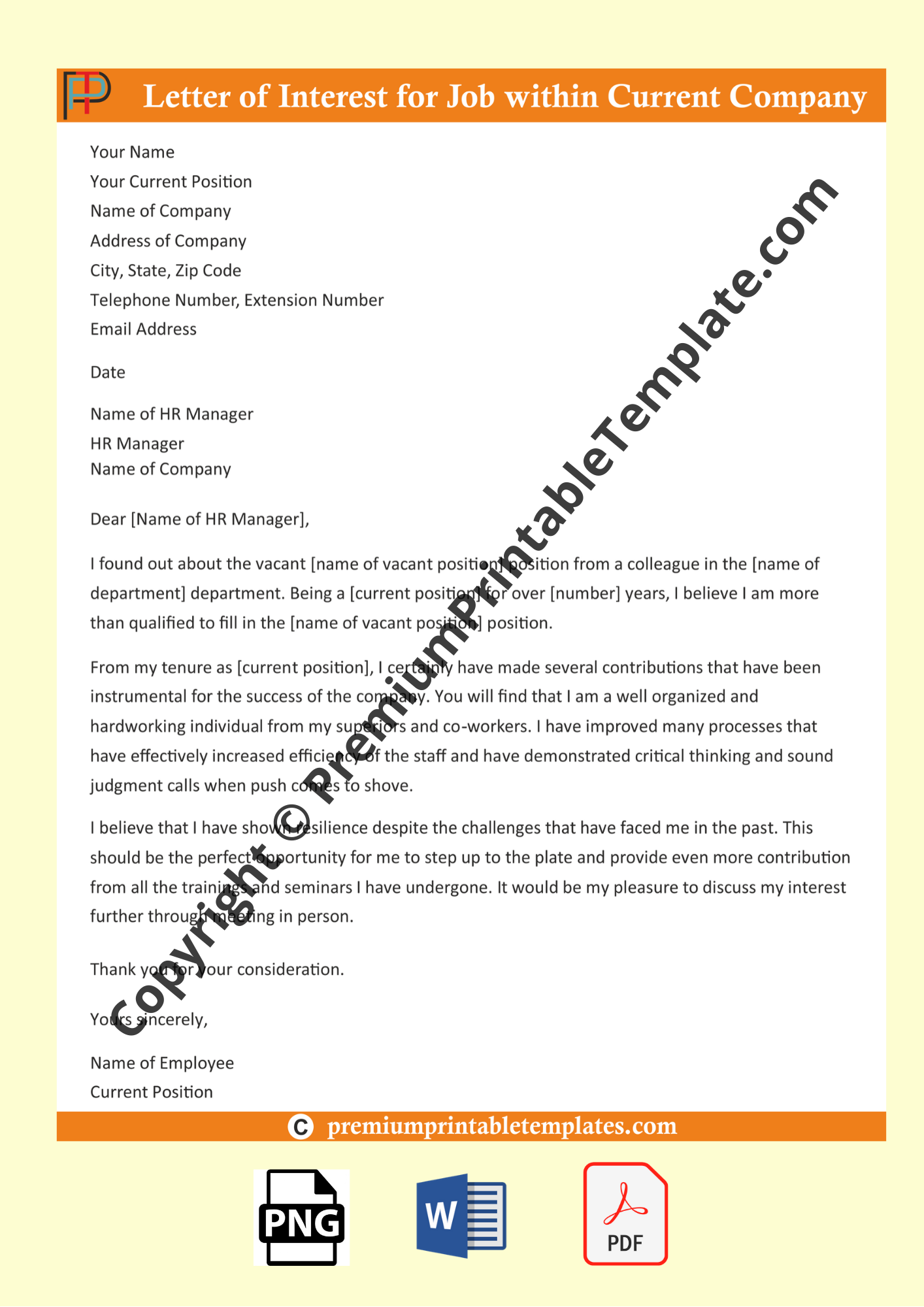 Sample Letter Of Interest For A Job Within The Same Company from premiumprintabletemplates.com