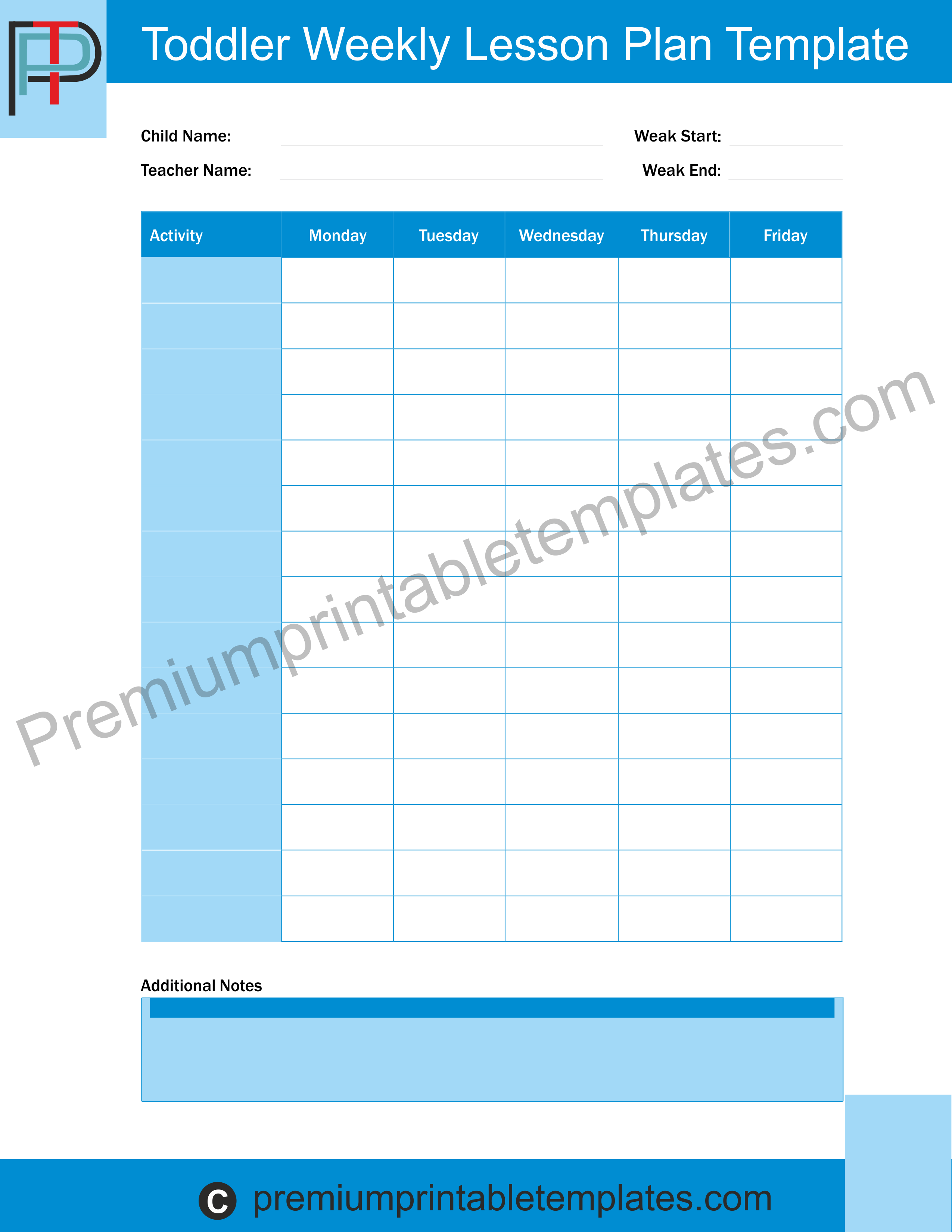 Lesson Plans Template For Toddlers from premiumprintabletemplates.com