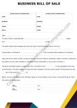 Business Bill of sale PDF