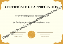 Certificate of Appreciation | Editable | PDF - Premium Printable Templates