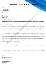 Printable Letter of Intent for Real Estate