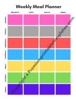 Weekly Meal Planner Template