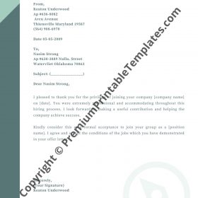 College Acceptance Letter Template in PDF & Word | Editable