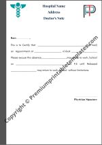 real doctors note for work