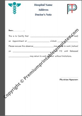 Real Doctors Note For Work | Doctors Note [Pack of 5]