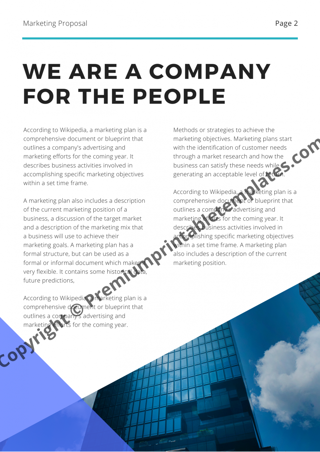 Marketing Proposal Template Word Free