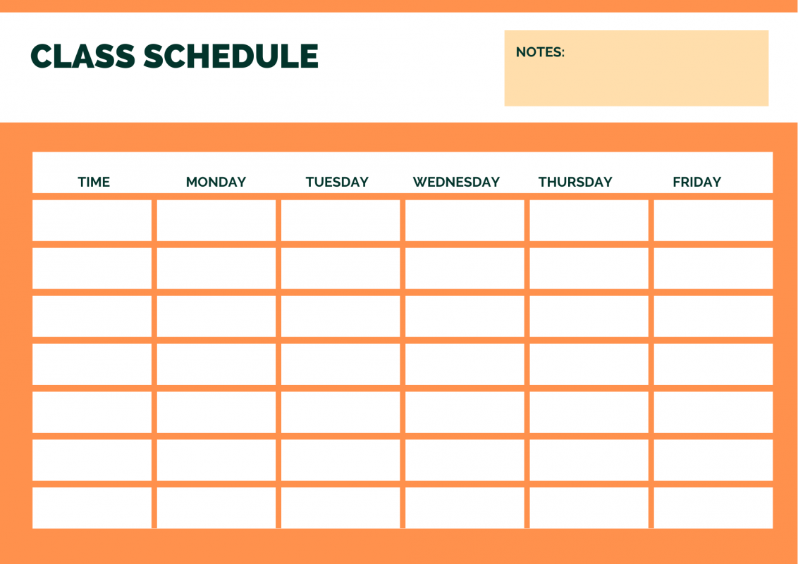 class schedule ut creator