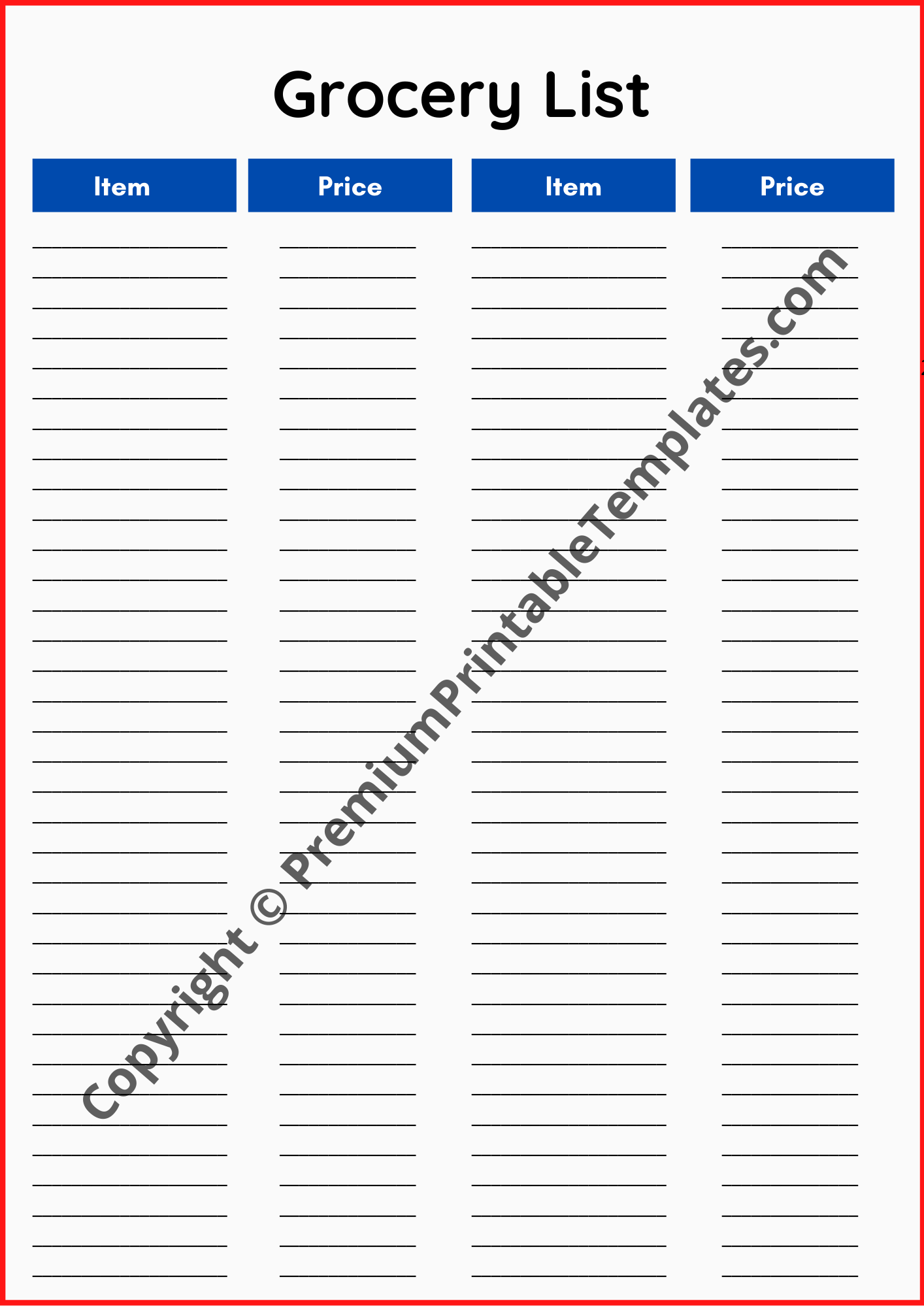 Grocery Price List Template from premiumprintabletemplates.com
