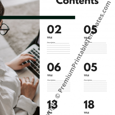 table of content template
