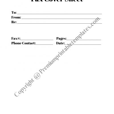 Personal Fax Cover Sheet Download