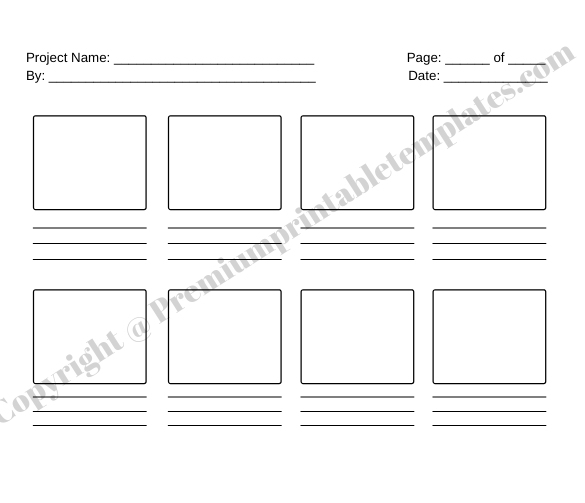 Storyboard Template for Film