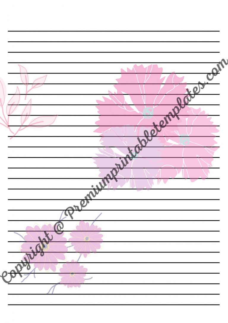 Printable Lined Paper Template | Editable &amp; PDF