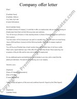 Offer letter for company