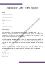 Appreciation Letter to the Teacher pdf