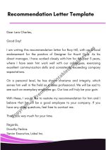 letter of recommendation for student