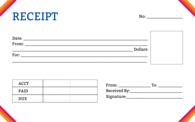 5 free printable receipt templates download premium