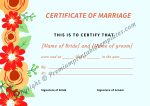 Printable Marriage Certificate