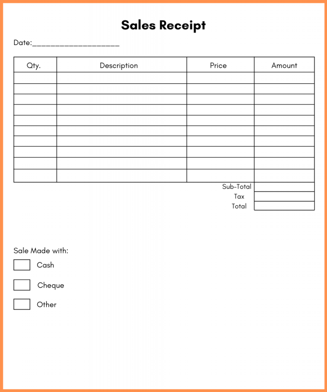 5 free printable receipt templates download premium printable templates