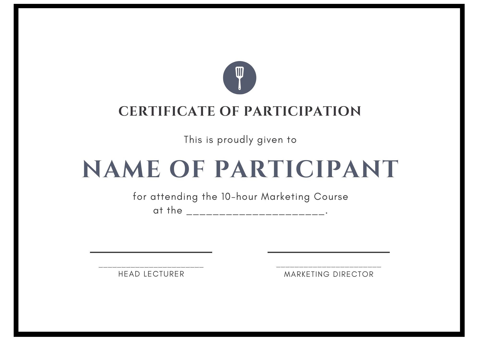 Certificate Of Participation Template Free Printable vrogue co