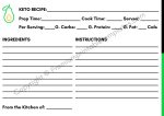 Keto Printable Recipe Card