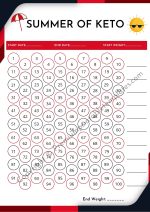 Summer 100 Days of Keto Tracker [Portrait]