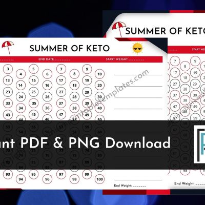 100 Days of Keto New Year Tracker &amp; Planner [Pack of 3]
