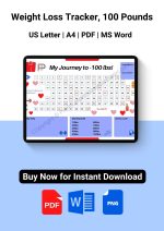 Weight Loss Tracker, 100 Pounds