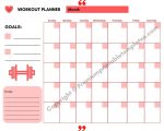 Workout Planner Red with Goals