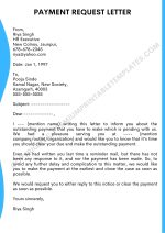 Payment Request Letter