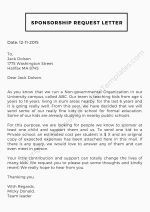 Sponsorship Request Letter