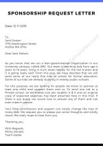 Sponsorship Request Letter Pdf