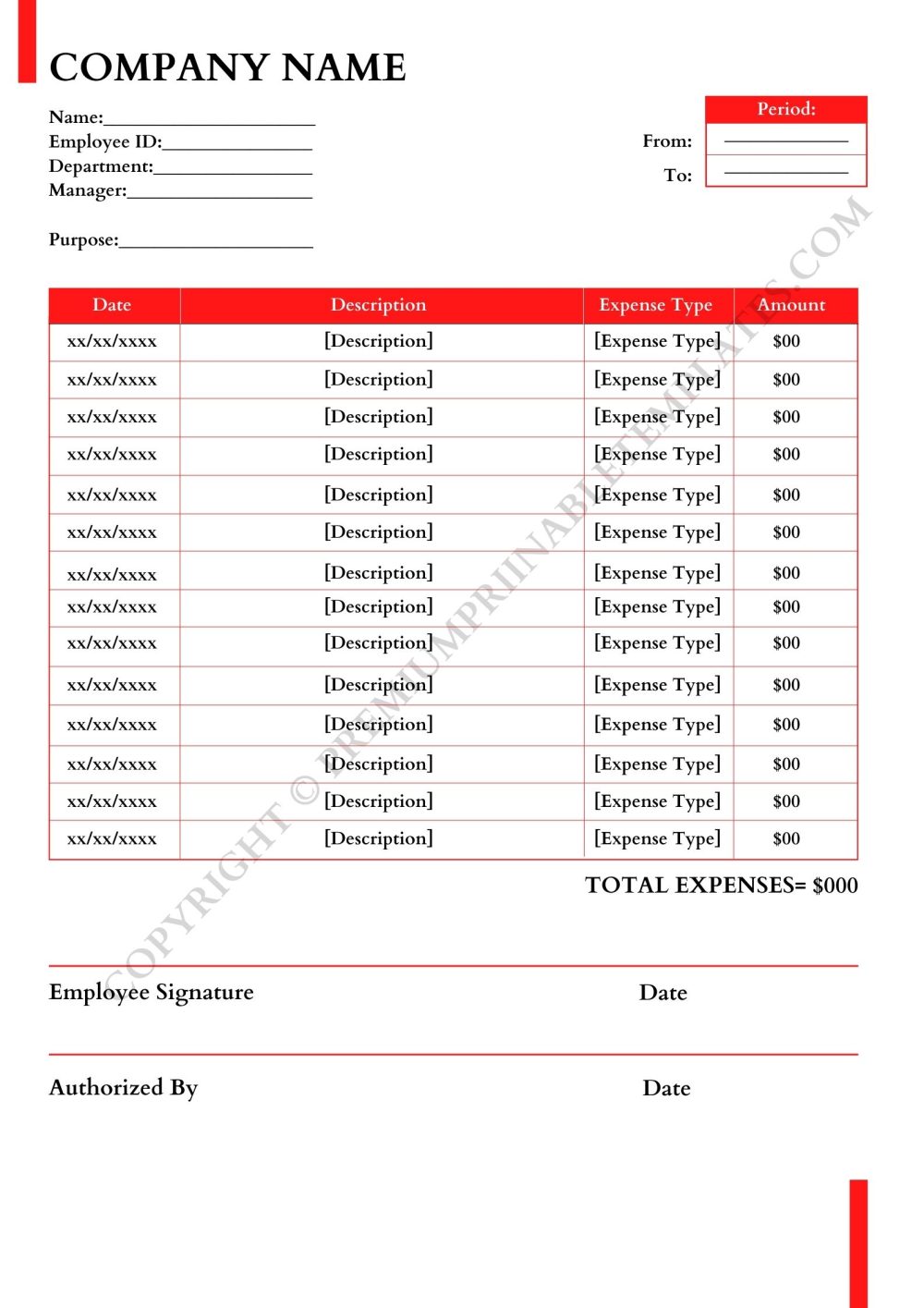 Expense Sheet & Report