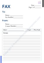Generic Fax Cover Sheet