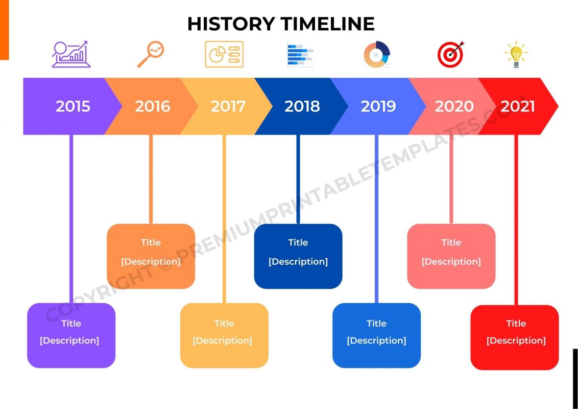 History Timeline Printable Template in PDF and Word [Pack of 3]