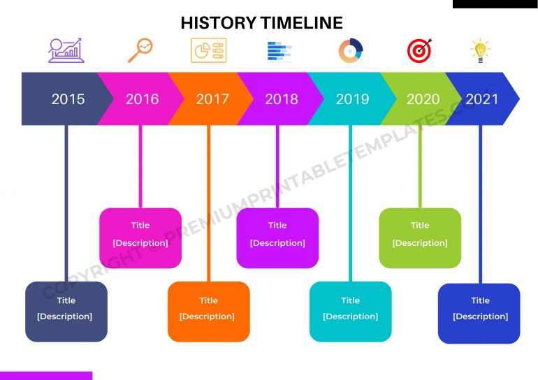 History Timeline Printable Template in PDF and Word [Pack of 3]