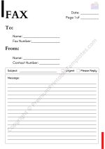 Printable Generic Fax Cover Sheet