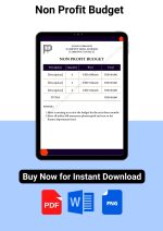 Non Profit Budget Printable Template