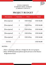 Project Budget Template