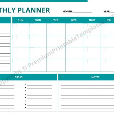 Monthly Planner Template