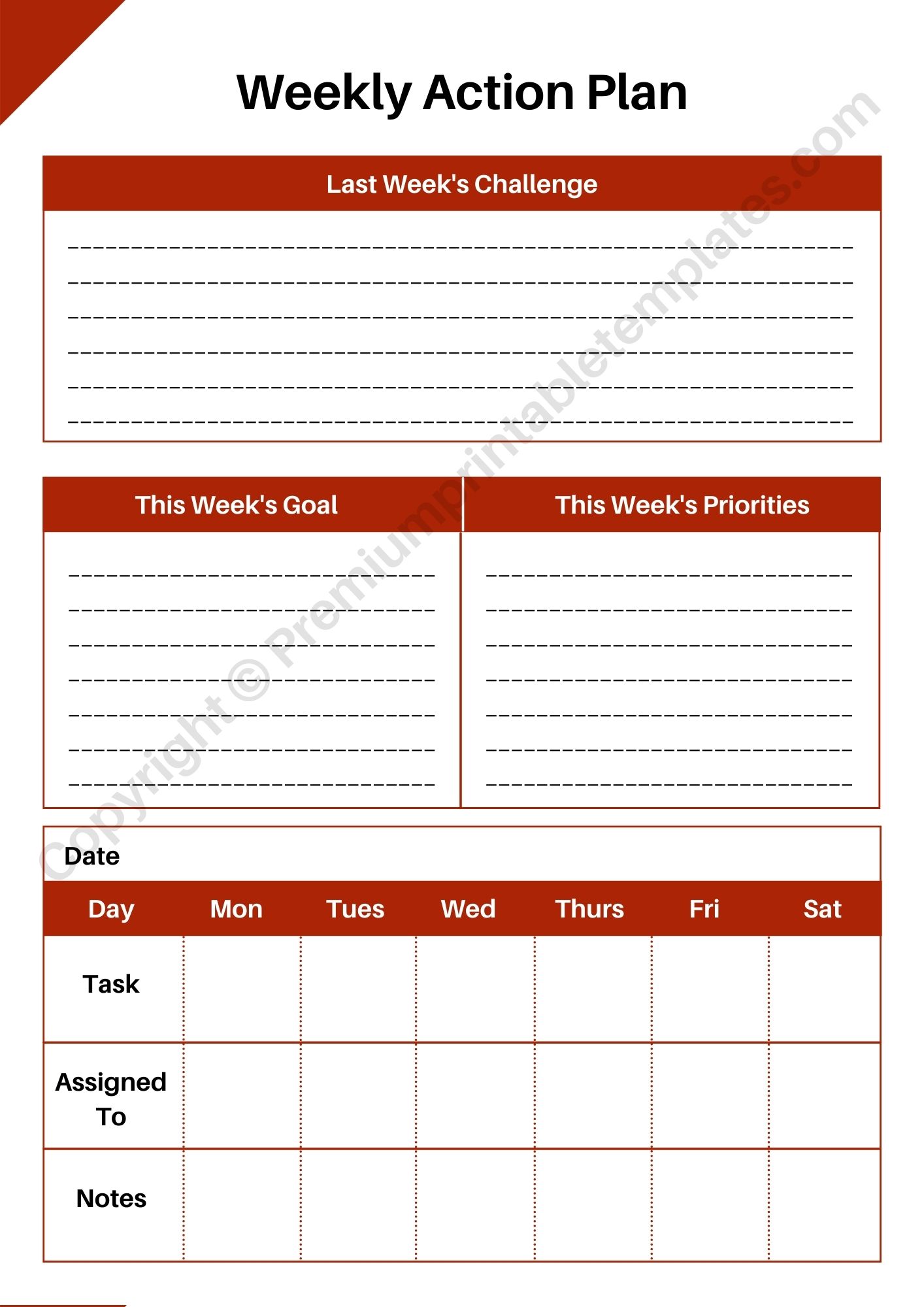 Printable Simple Business Planner Template In PDF And Word Premium 