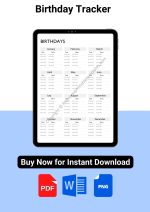 Birthday Tracker Template