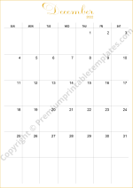 December 2022 Calendar