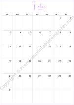July 2022 Calendar