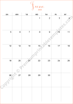 June 2022 Calendar