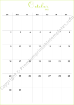 October 2022 Calendar