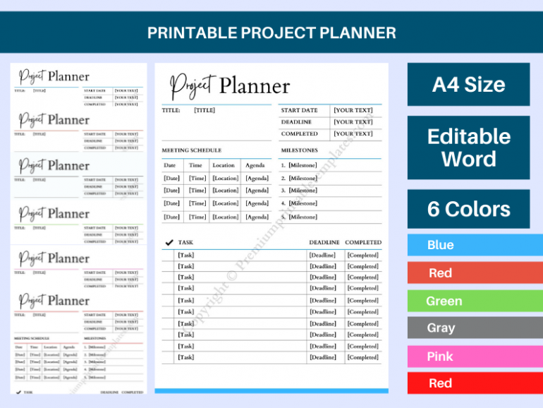 PRINTABLE PROJECT PLANNER