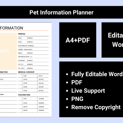 Pet Information Planner