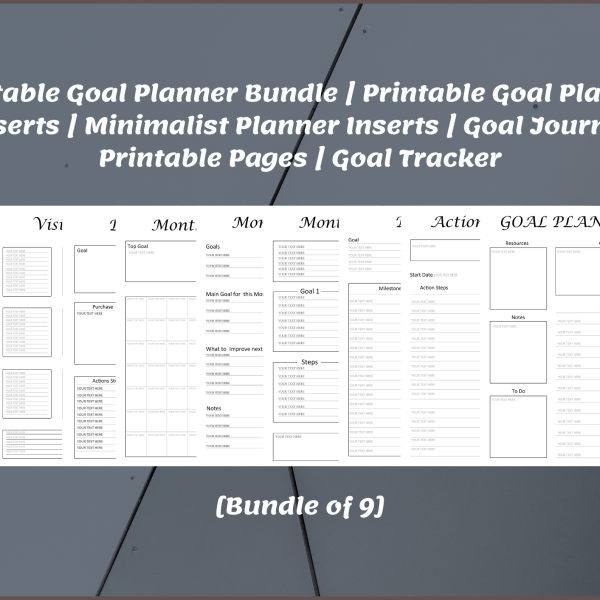 Printable Goal Planner Bundle