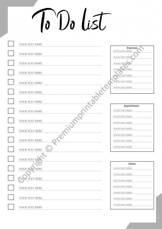 To-Do List Planner Printable Template in Word and PDF [Pack of 4]