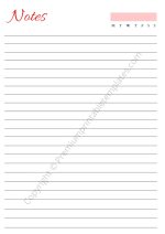 Printable Lined Notes